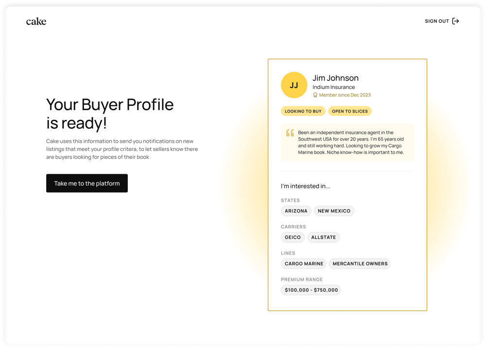 Onboarding - Buyer Profile - Intro - Your Buyer Profile is ready v1
